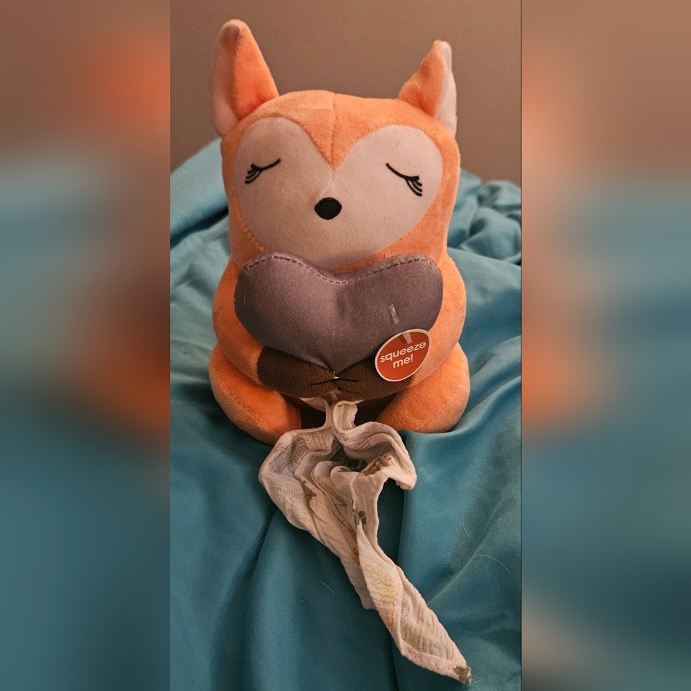 Orange and Gray Plush Toy